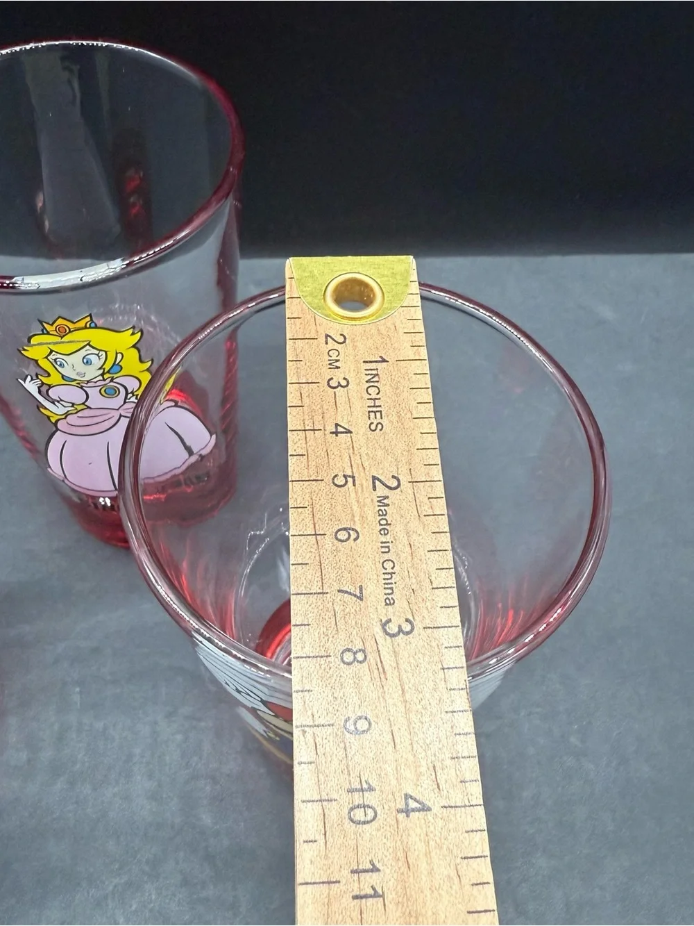 Super Mario Mario, Luigi, Princess Peach Pint Drinking Glasses Set of 3 Vintage